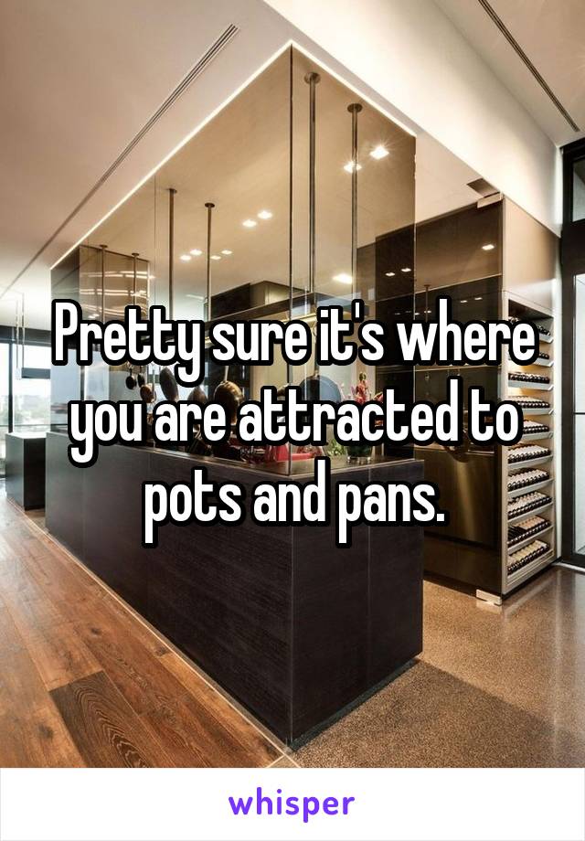 Pretty sure it's where you are attracted to pots and pans.