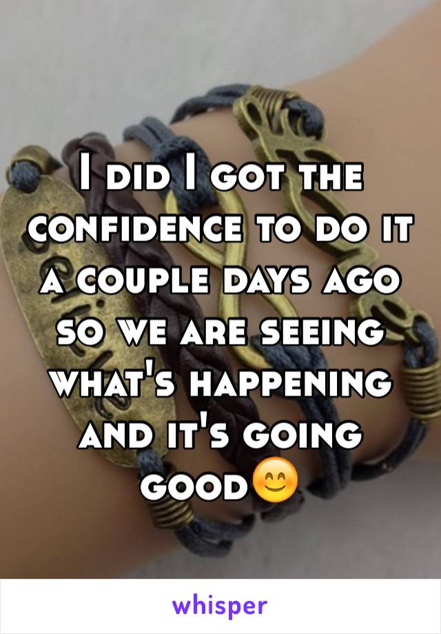 I did I got the confidence to do it a couple days ago so we are seeing what's happening and it's going good😊