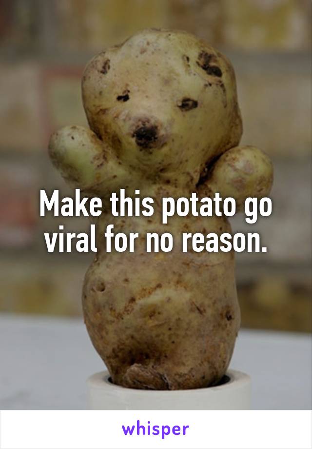 Make this potato go viral for no reason.