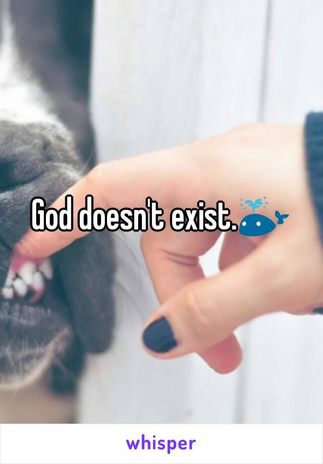 God doesn't exist.🐳