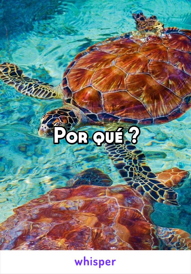 Por qué ?