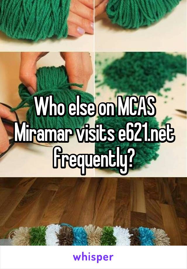 Who else on MCAS Miramar visits e621.net frequently?