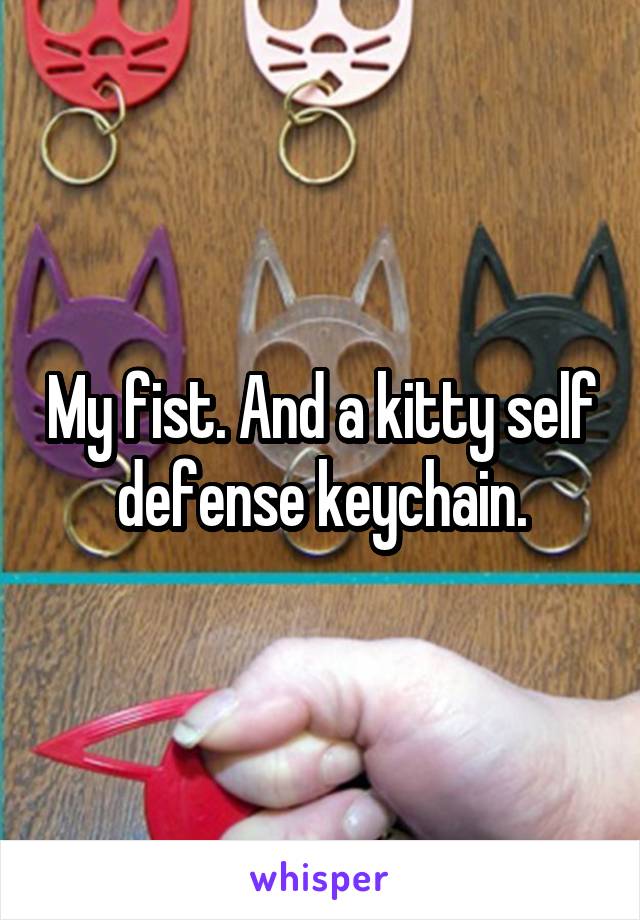 My fist. And a kitty self defense keychain.