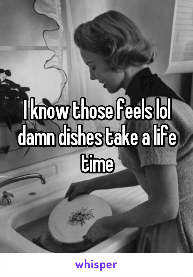 I know those feels lol damn dishes take a life time