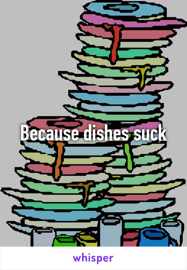 Because dishes suck
