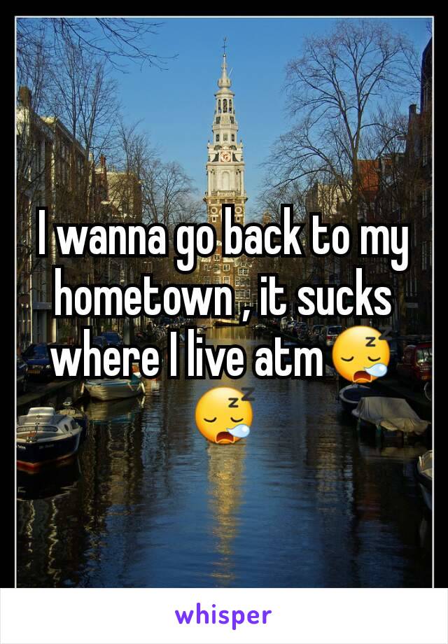 I wanna go back to my hometown , it sucks where I live atm😪😪