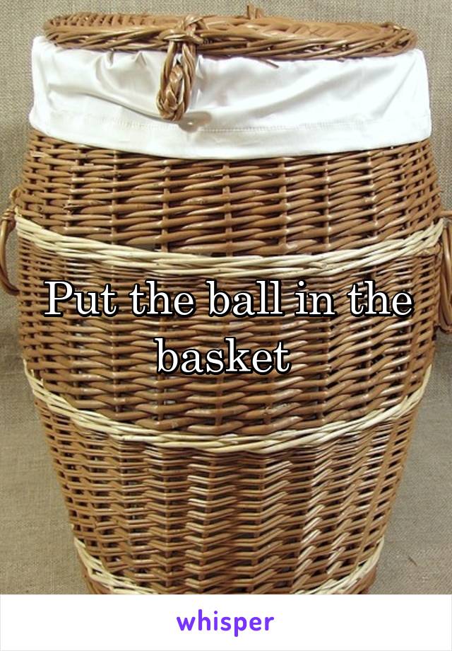 Put the ball in the basket 