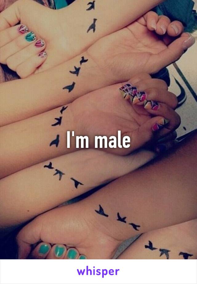 I'm male