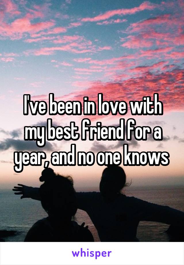 I've been in love with my best friend for a year, and no one knows 