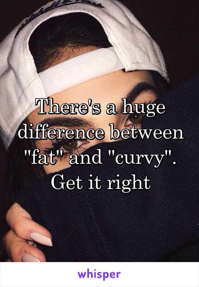 There's a huge difference between "fat" and "curvy". Get it right