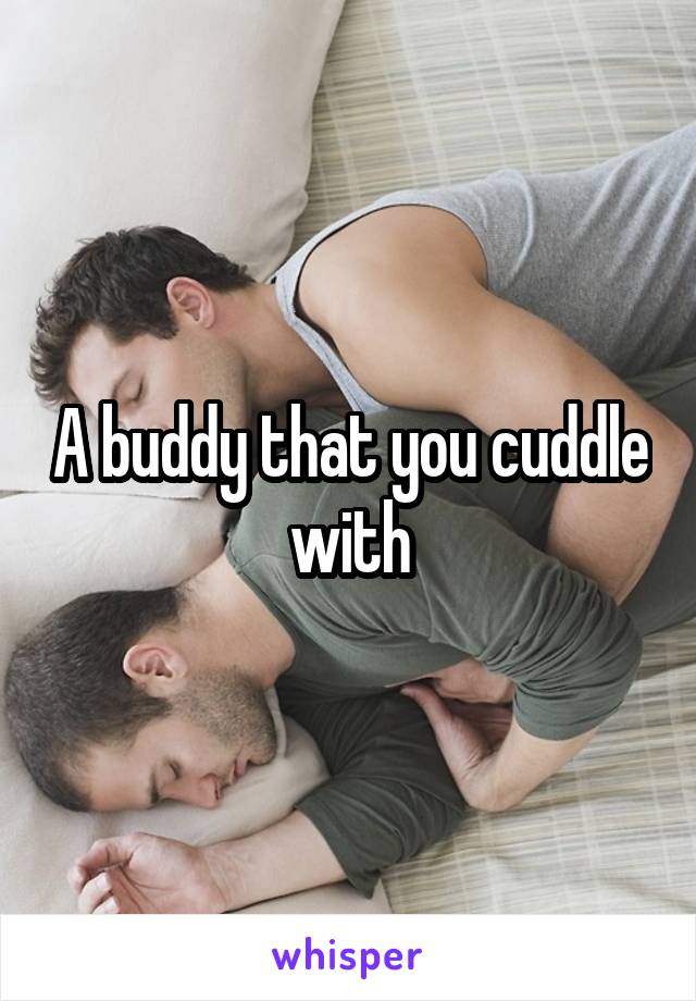 A buddy that you cuddle with