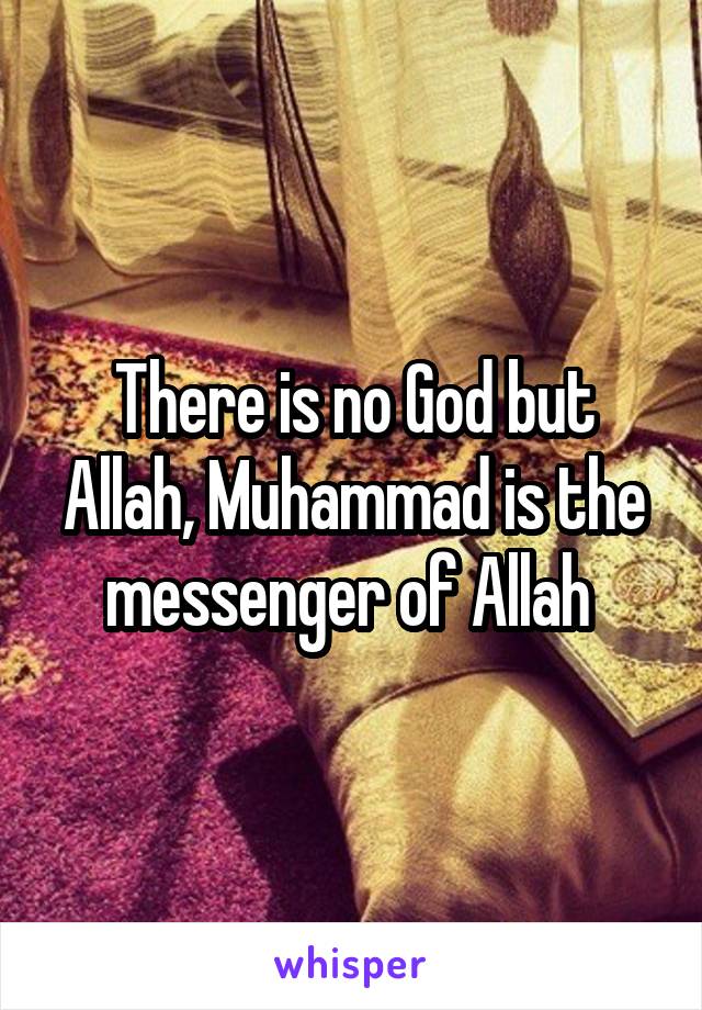 There is no God but Allah, Muhammad is the messenger of Allah 