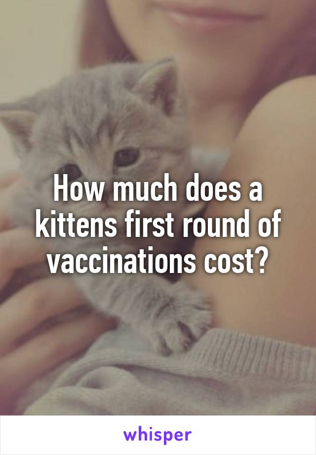 How much does a kittens first round of vaccinations cost?