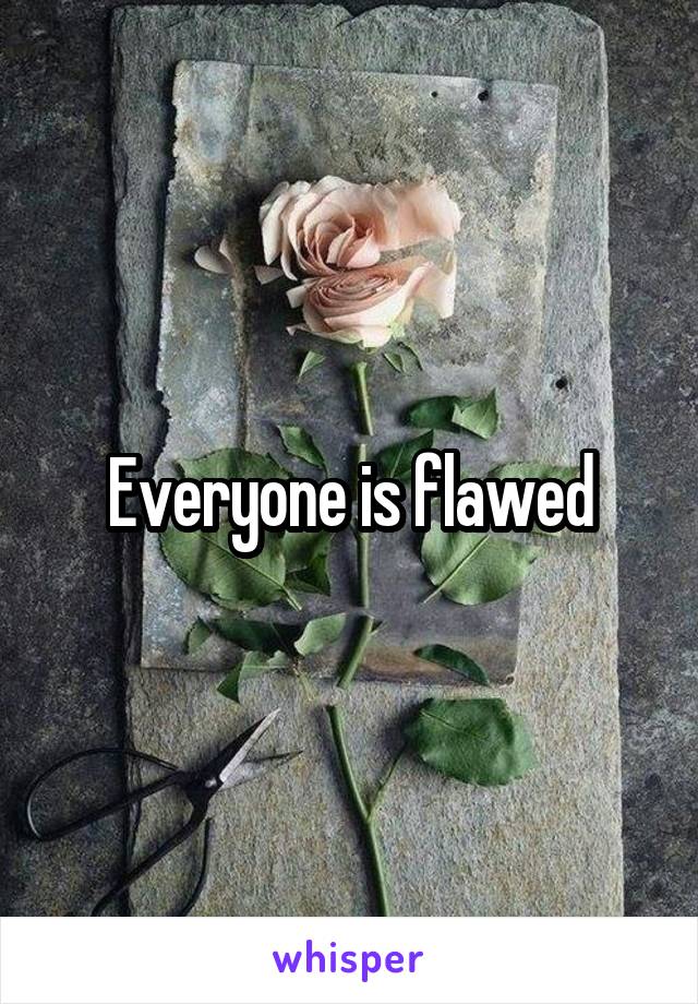 Everyone is flawed