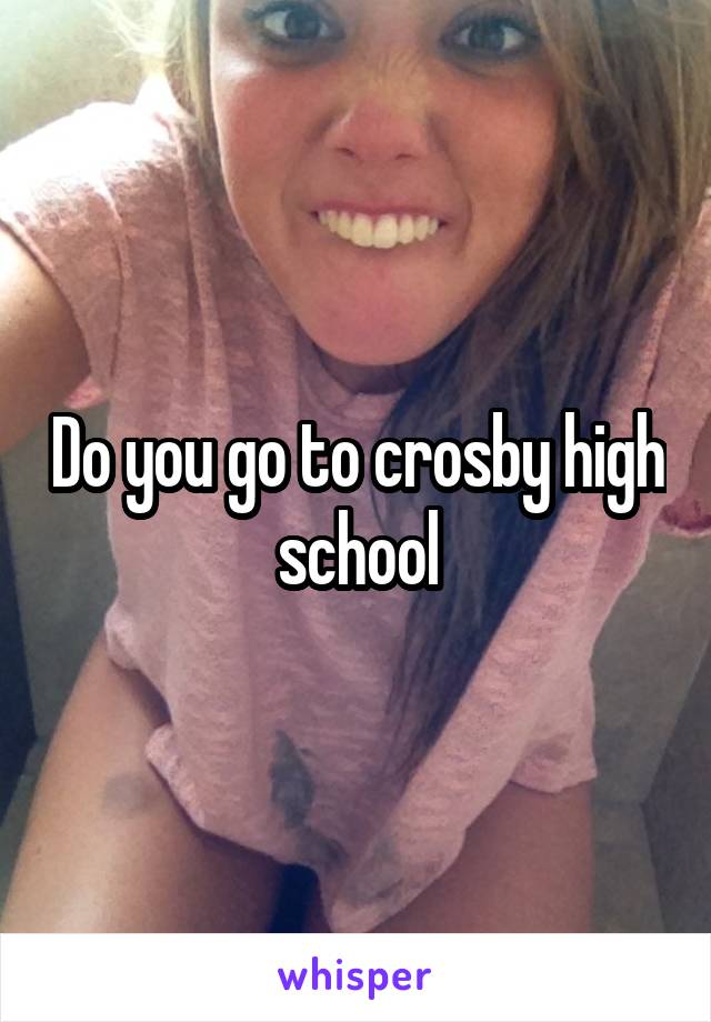 Do you go to crosby high school