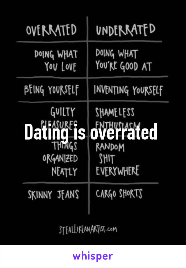 Dating is overrated 