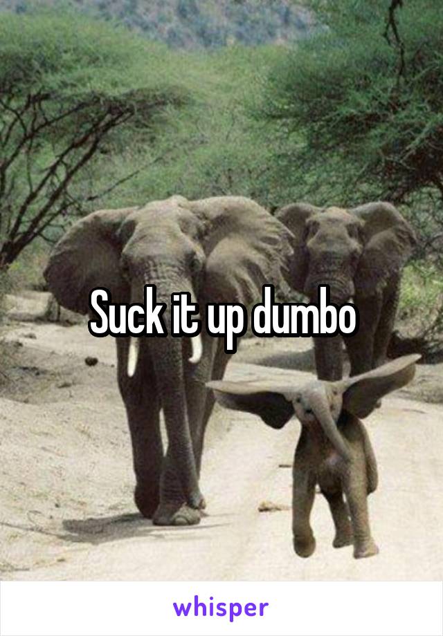 Suck it up dumbo
