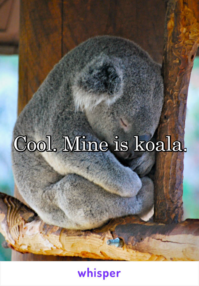 Cool. Mine is koala.