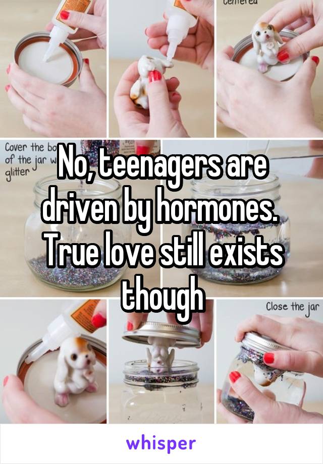 No, teenagers are driven by hormones.  True love still exists though