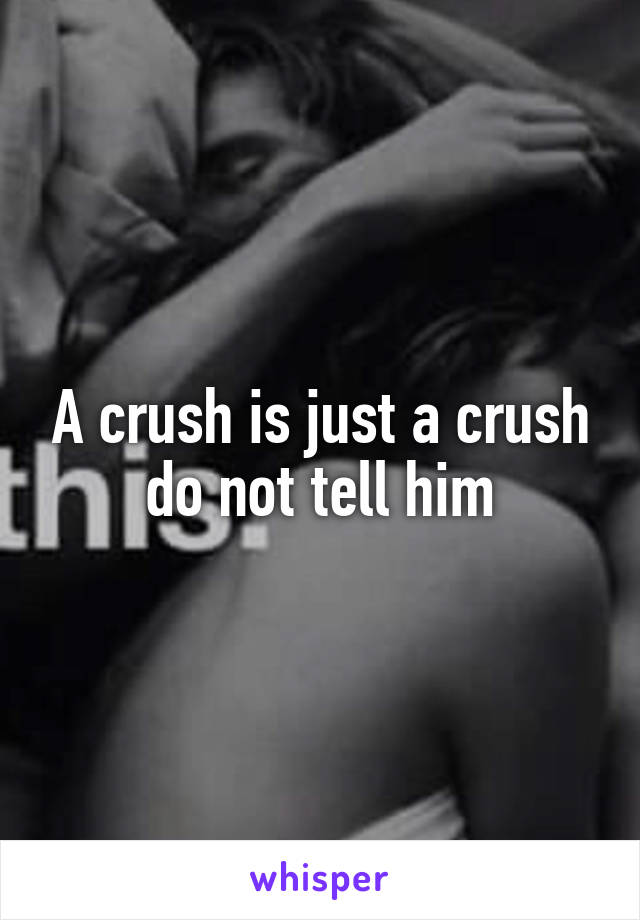 A crush is just a crush do not tell him