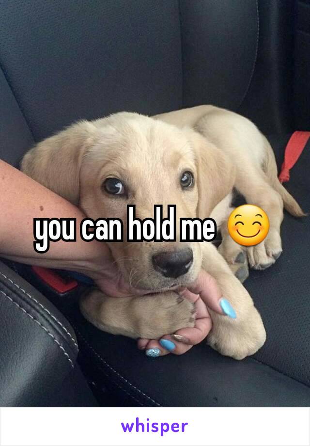you can hold me 😊