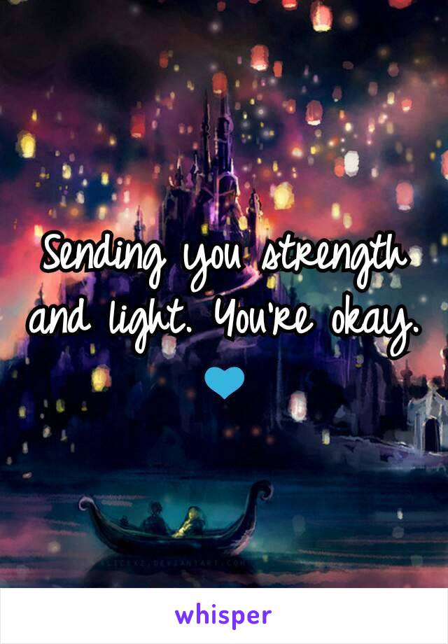 Sending you strength and light. You're okay.💙