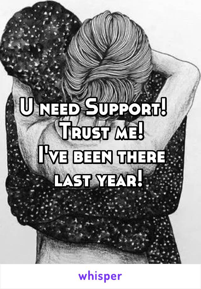 U need Support!   
Trust me!
I've been there last year! 