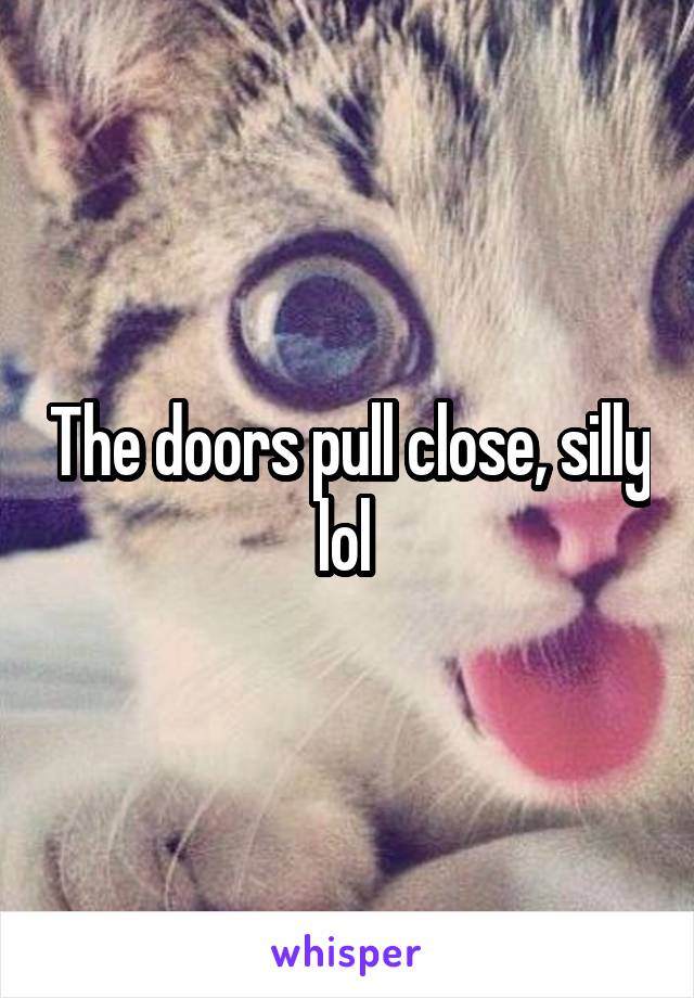 The doors pull close, silly lol 