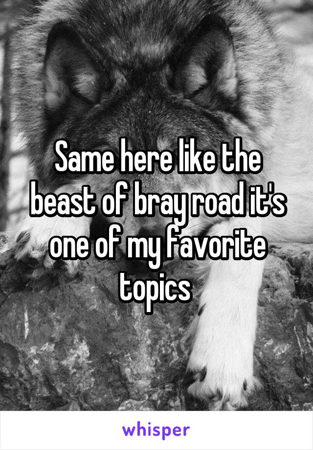 Same here like the beast of bray road it's one of my favorite topics 