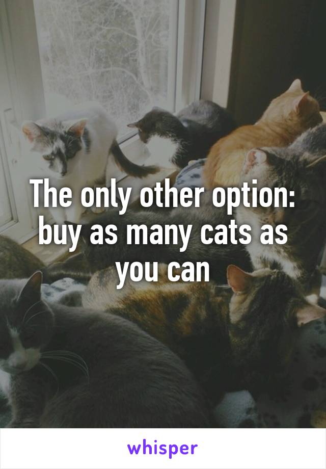 The only other option: buy as many cats as you can