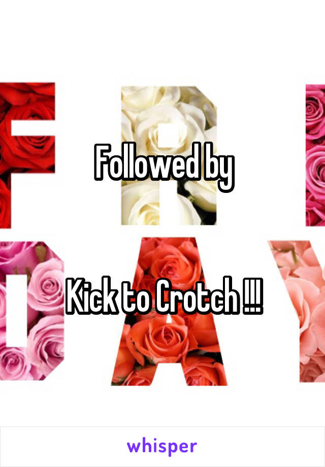 Followed by


Kick to Crotch !!!