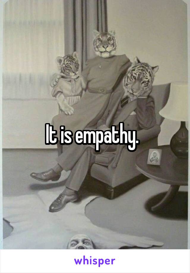 It is empathy.  