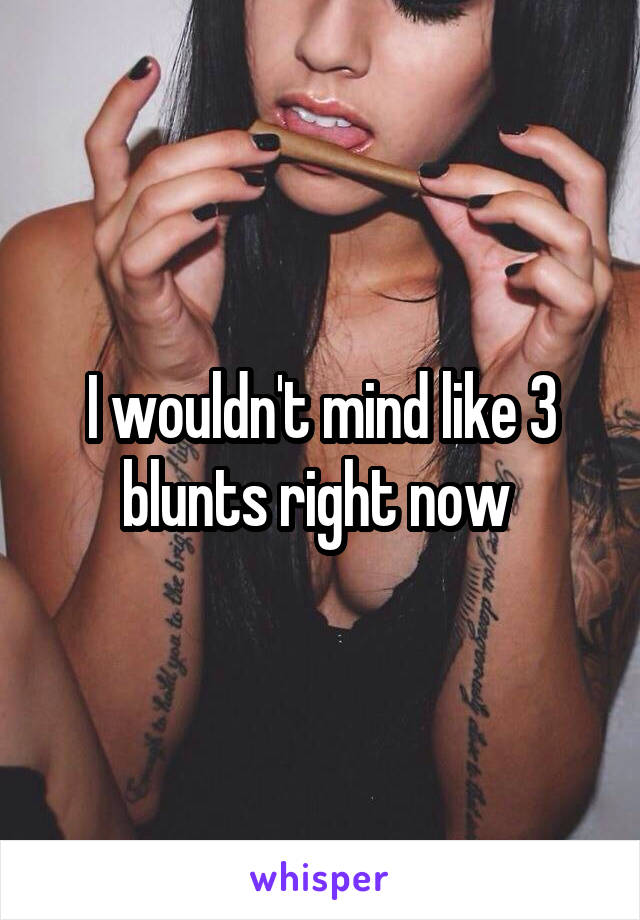 I wouldn't mind like 3 blunts right now 