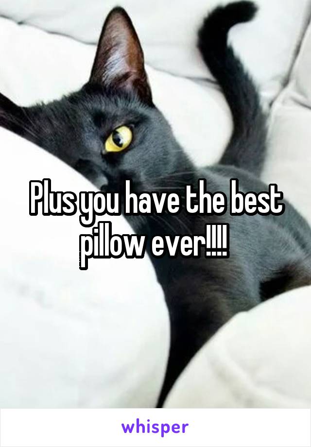 Plus you have the best pillow ever!!!! 