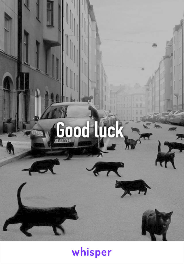 Good luck 