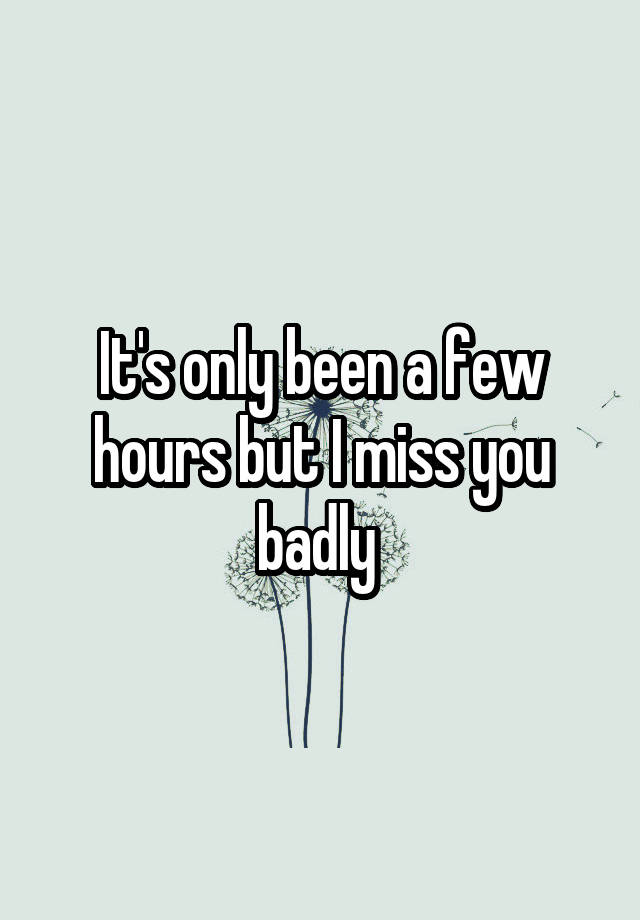 it-s-only-been-a-few-hours-but-i-miss-you-badly