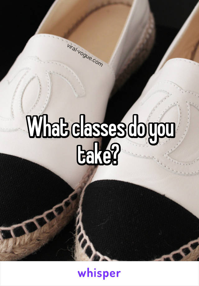 What classes do you take? 