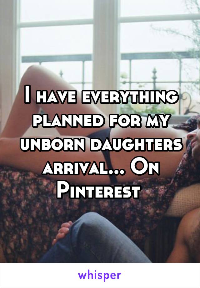 I have everything planned for my unborn daughters arrival... On Pinterest 