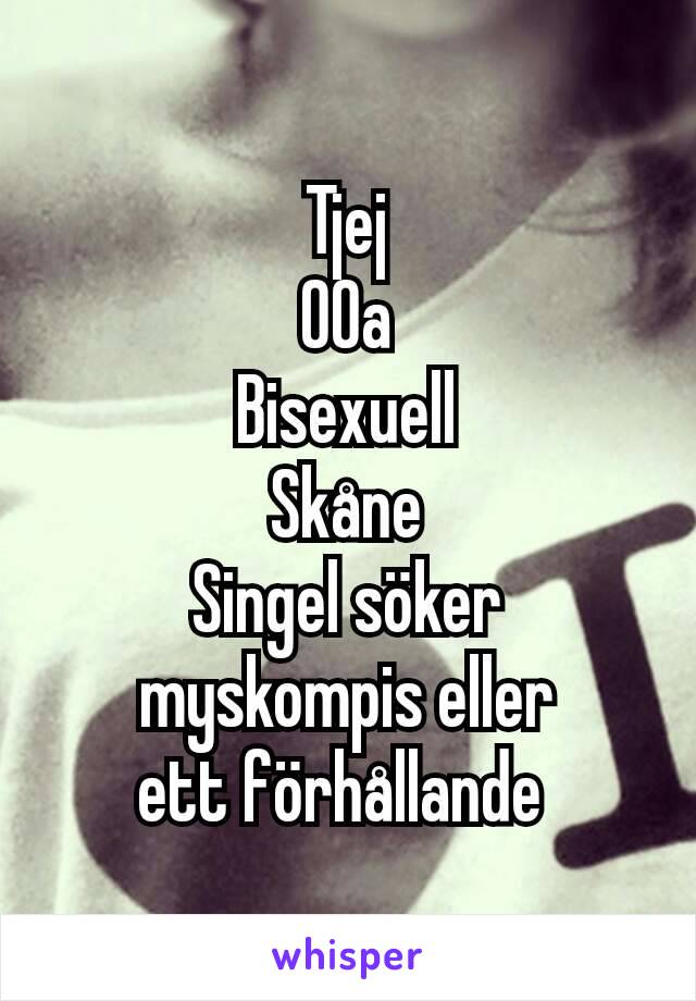 Tjej
00a
Bisexuell
Skåne
Singel söker
myskompis eller
ett förhållande 