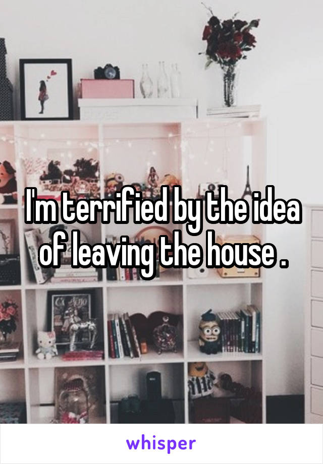 I'm terrified by the idea of leaving the house .