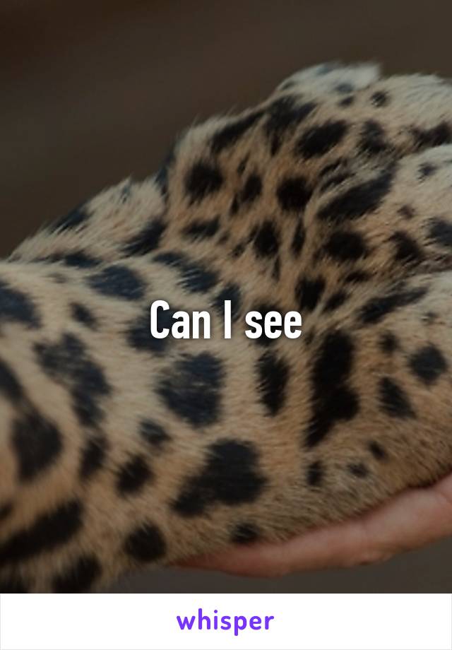 Can I see