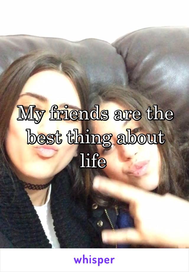 My friends are the best thing about life 