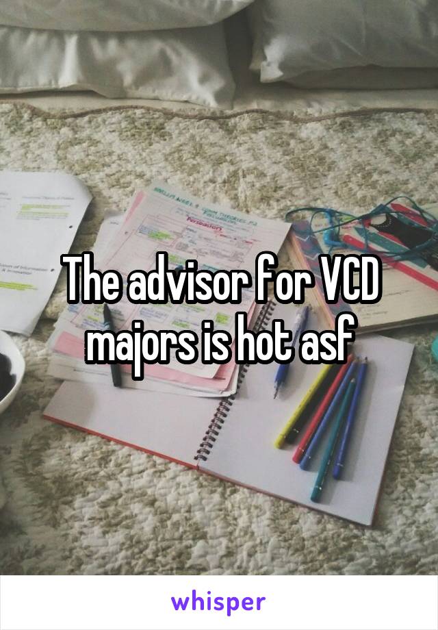 The advisor for VCD majors is hot asf