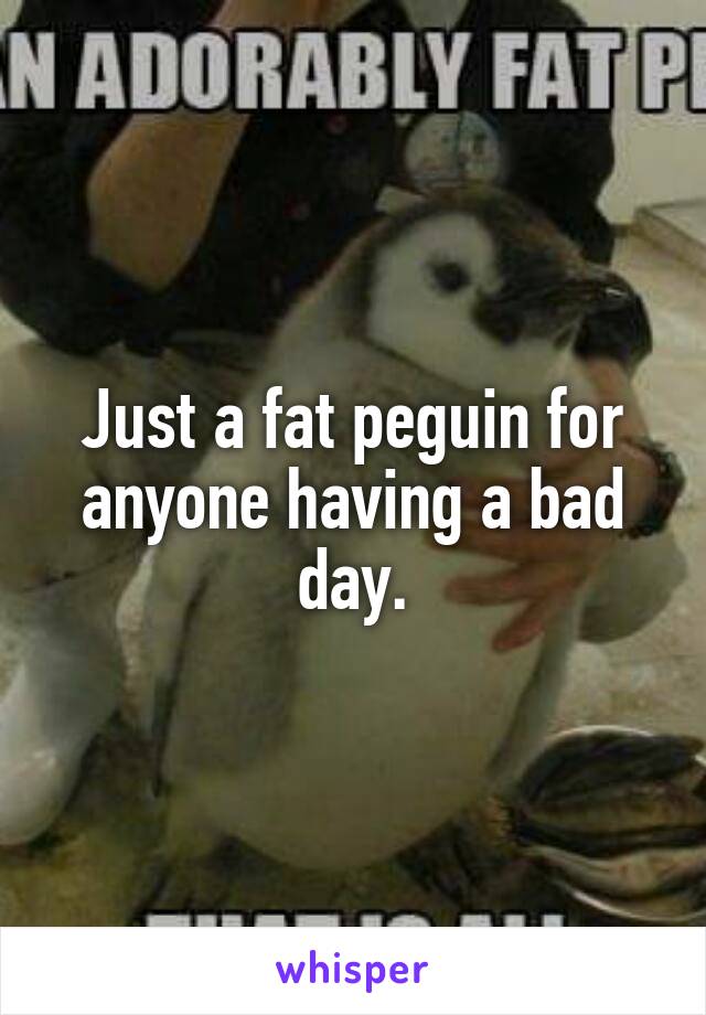 Just a fat peguin for anyone having a bad day.