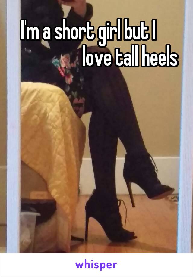 I'm a short girl but I     
                  love tall heels






