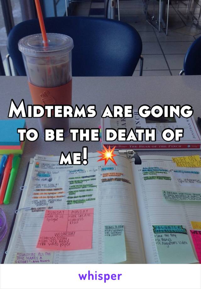 Midterms are going to be the death of me! 💥🔫