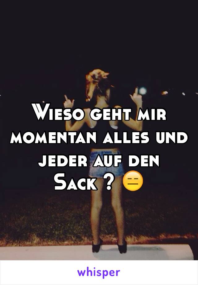 Wieso geht mir momentan alles und jeder auf den Sack ? 😑