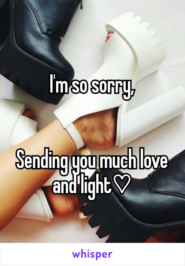 I'm so sorry,


Sending you much love and light♡