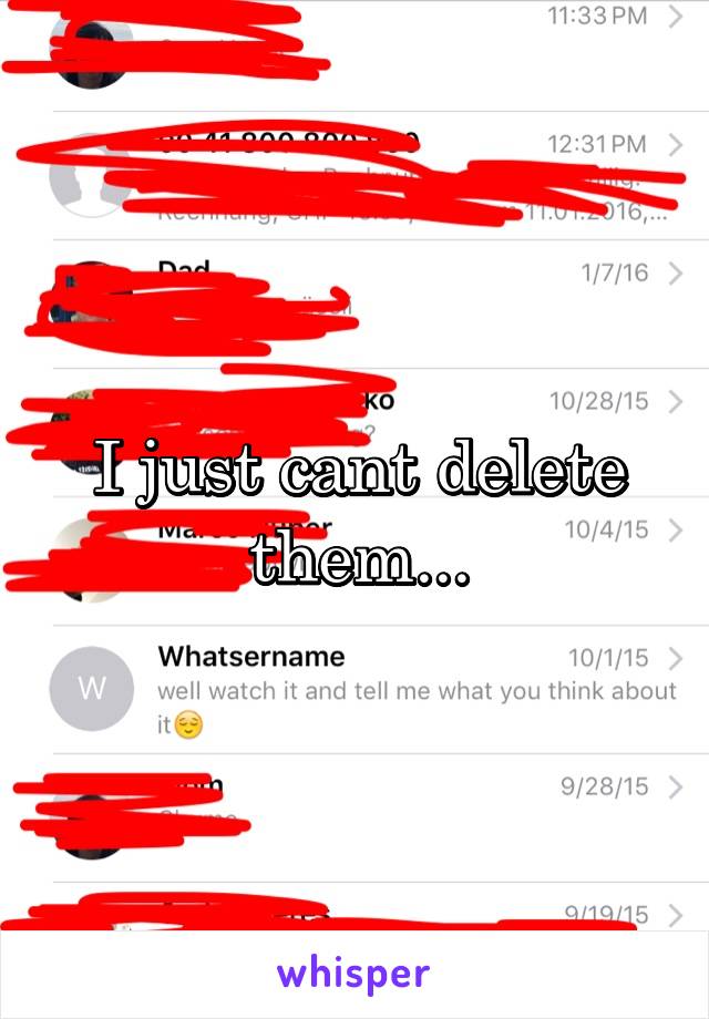 I just cant delete them...