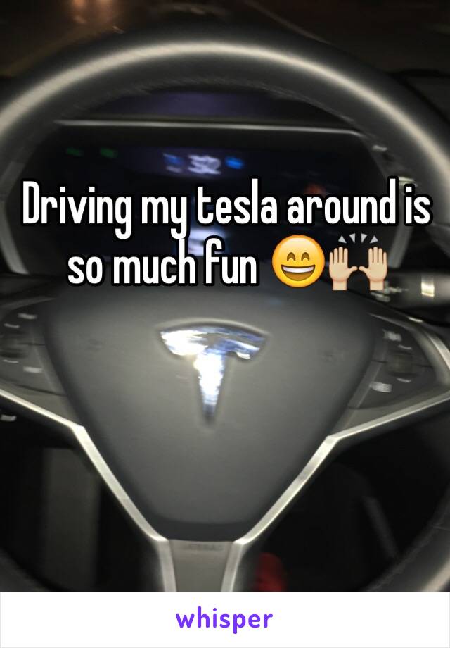 Driving my tesla around is so much fun 😄🙌🏼